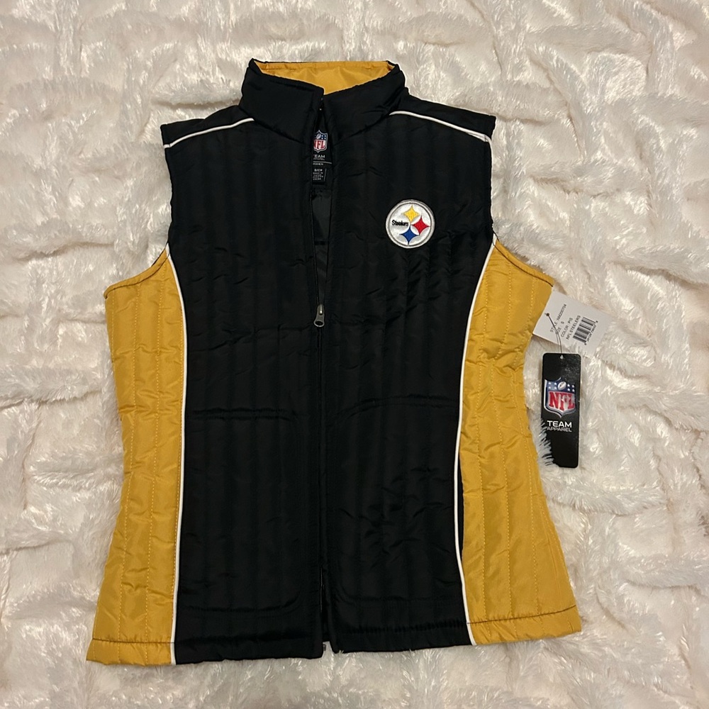 NFL Women's Black & Gold Quilted Team Vest